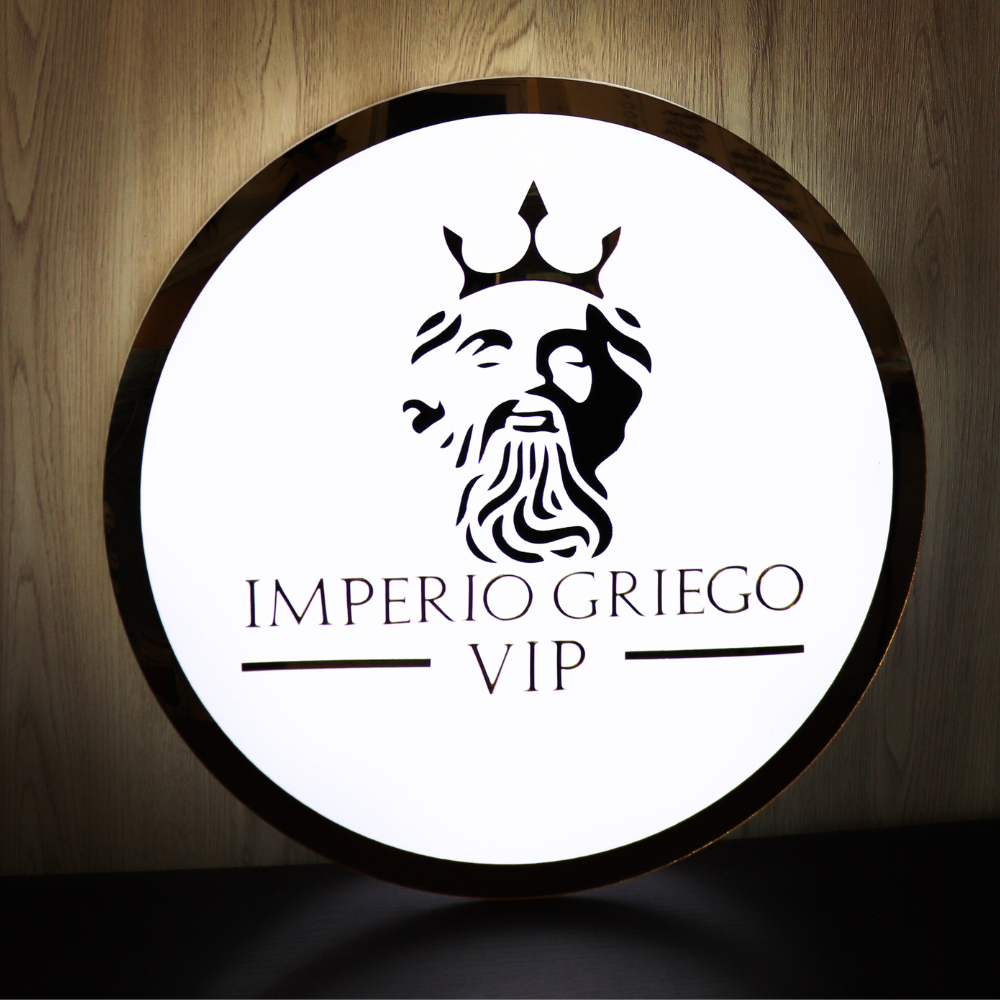 036 | Logo circular en acrílico 3D con iluminación