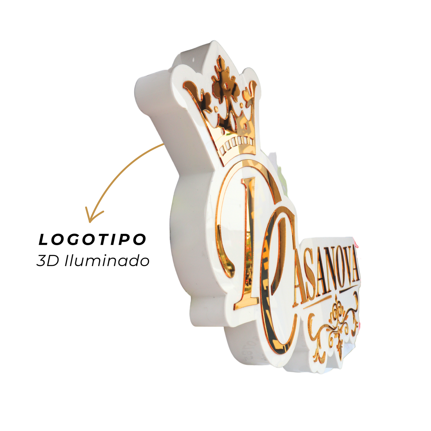 013 | Aviso con logo en nube 3D iluminado