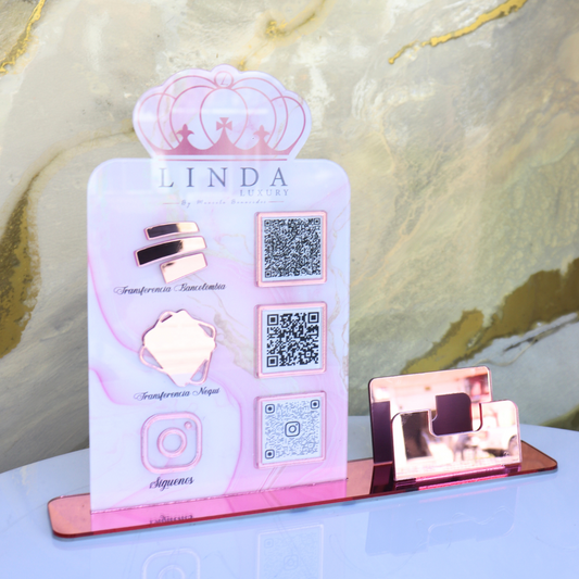 071 | Hablador QR con tarjetero estilo Linda Luxury