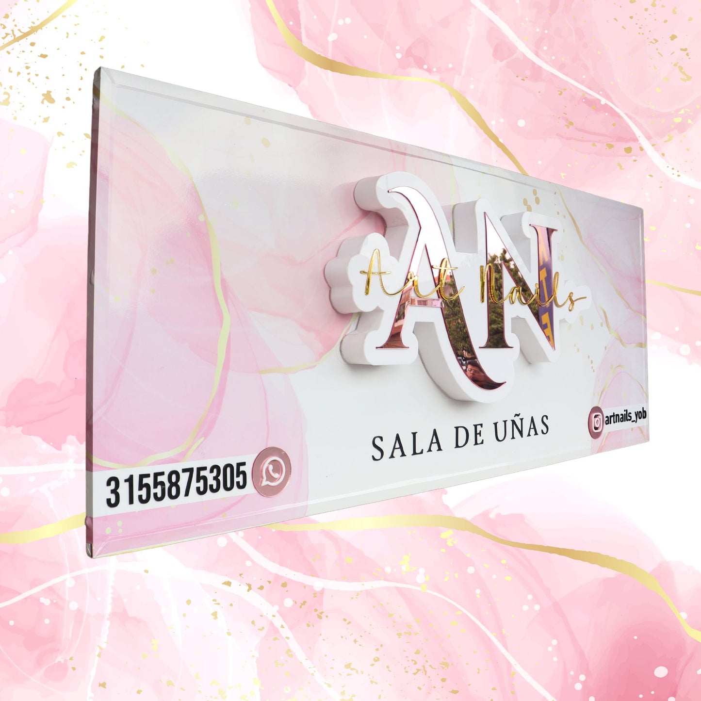 013 | Aviso con logo en nube 3D iluminado