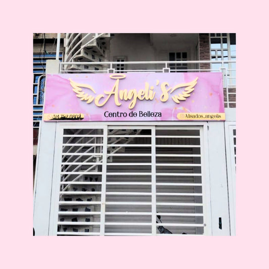 014 | Aviso con nombre en 3D iluminado